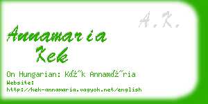 annamaria kek business card